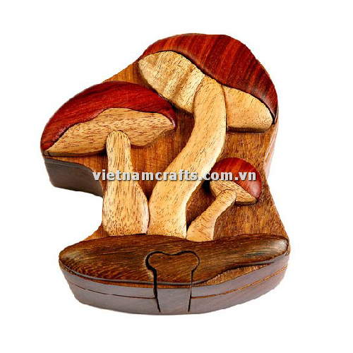 Wooden Steelhead Intarsia Puzzle Box