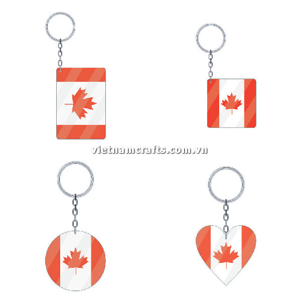 Canada Flag Double Sided Acrylic Keychains - Vietnam Crafts, Wholesale 3D  Pop Up Cards, Buffalo Horn Jewelry