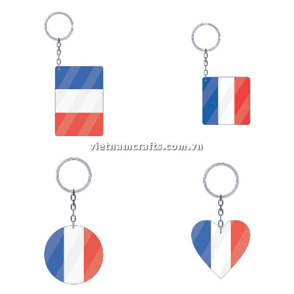 Sublimation Keychain with Four Flags